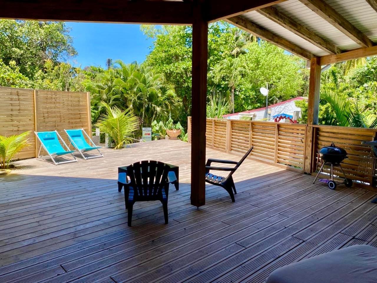 Charmant Bungalow Tout Confort Climatise - Terrasse Et Acces Plage ! Deshaies Dış mekan fotoğraf